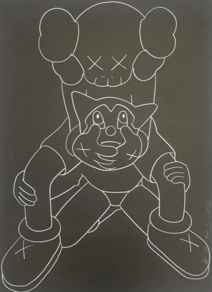 Zeefdruk Kaws - Companion vs Astroboy