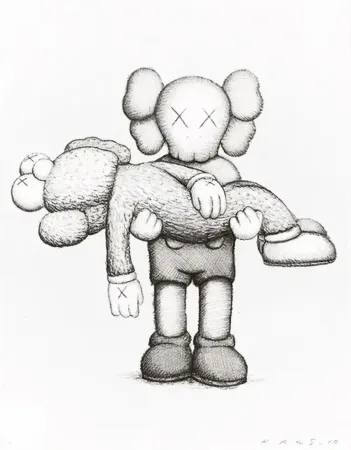 Zeefdruk Kaws - Gone