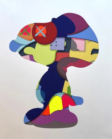 Zeefdruk Kaws - No One's Home