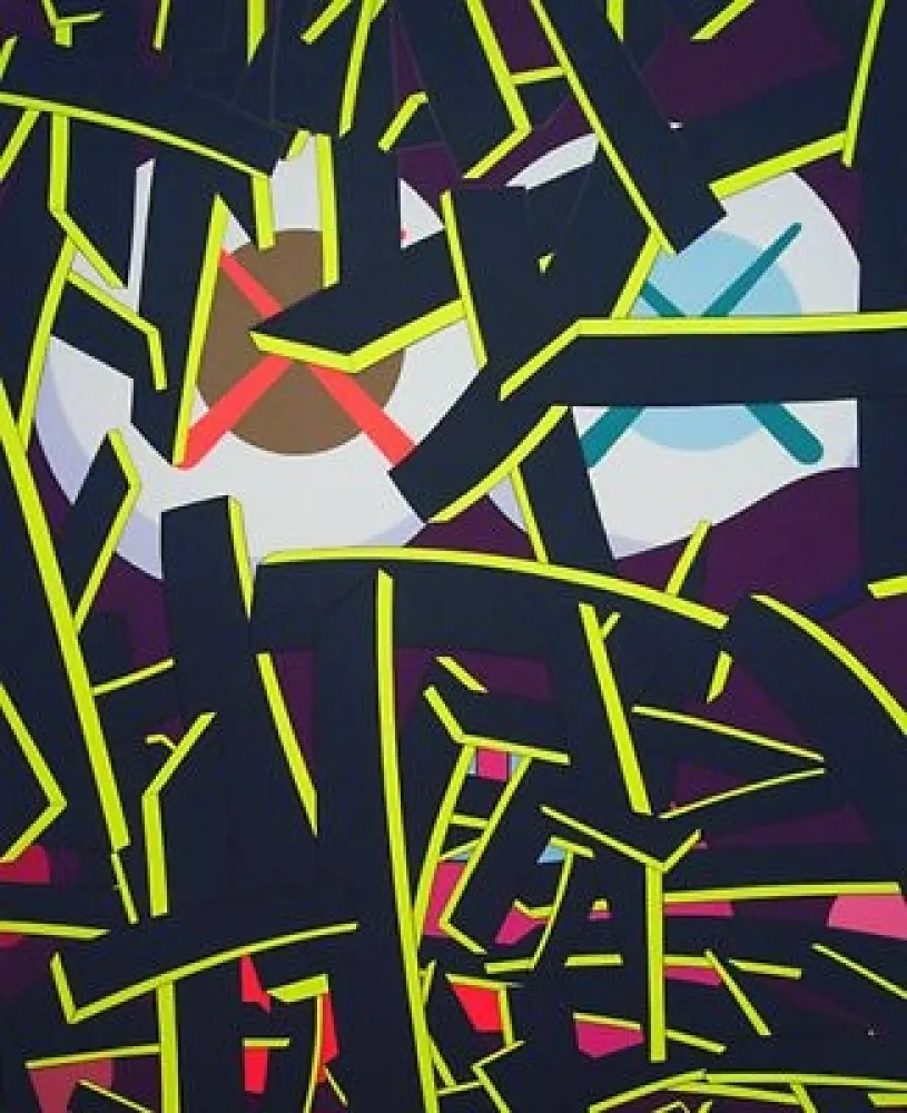 Zeefdruk Kaws - Paper Smile