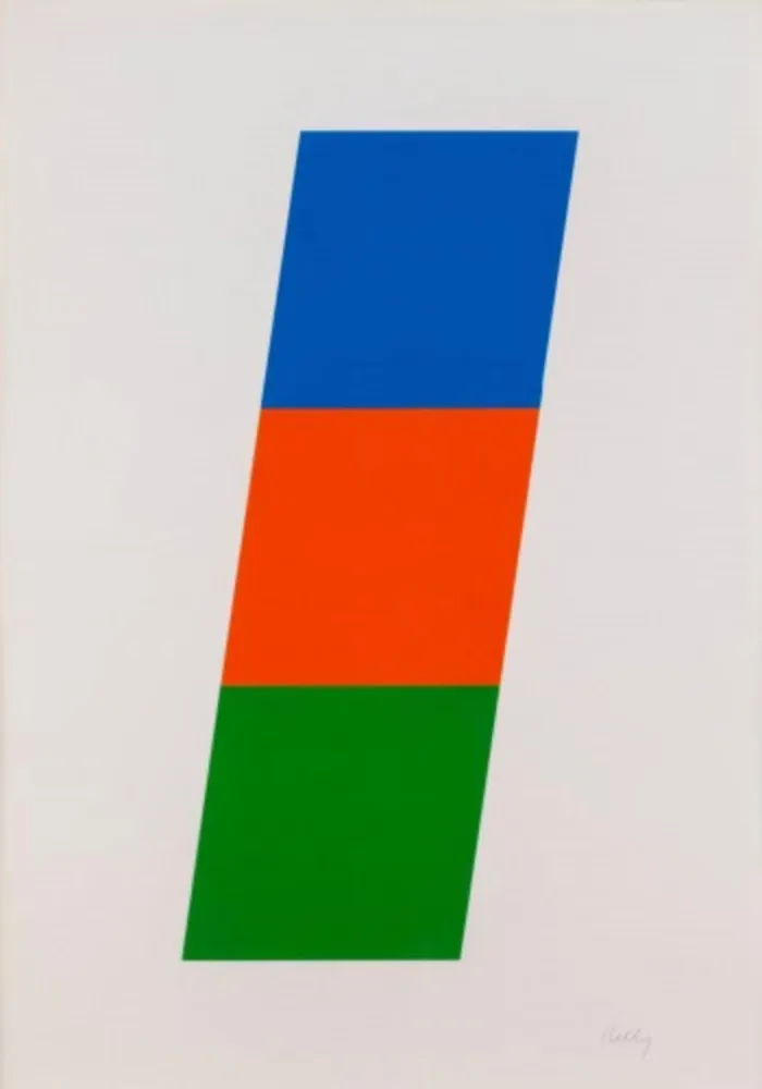 Lithografie Kelly - Blue, Red-Orange, Green