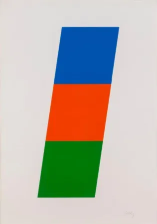 Lithografie Kelly - Blue, Red-Orange, Green