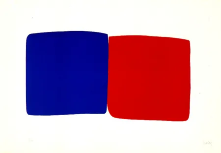 Lithografie Kelly - Dark Blue and Red (Bleu Foncé et Rouge)