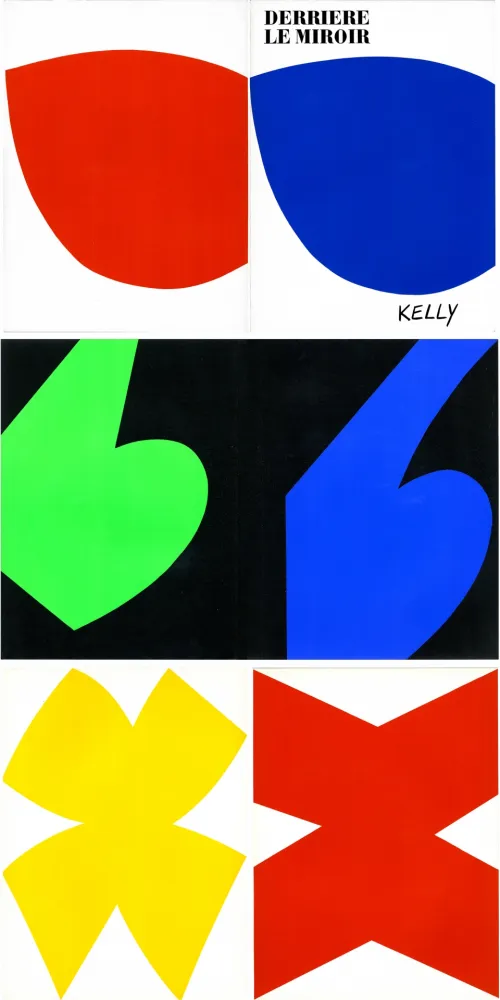 Geïllustreerd Boek Kelly - ELLSWORTH KELLY. Derrière Le Miroir n° 110. Octobre-novembre 1958. 6 LITHOGRAPHIES ORIGINALES.