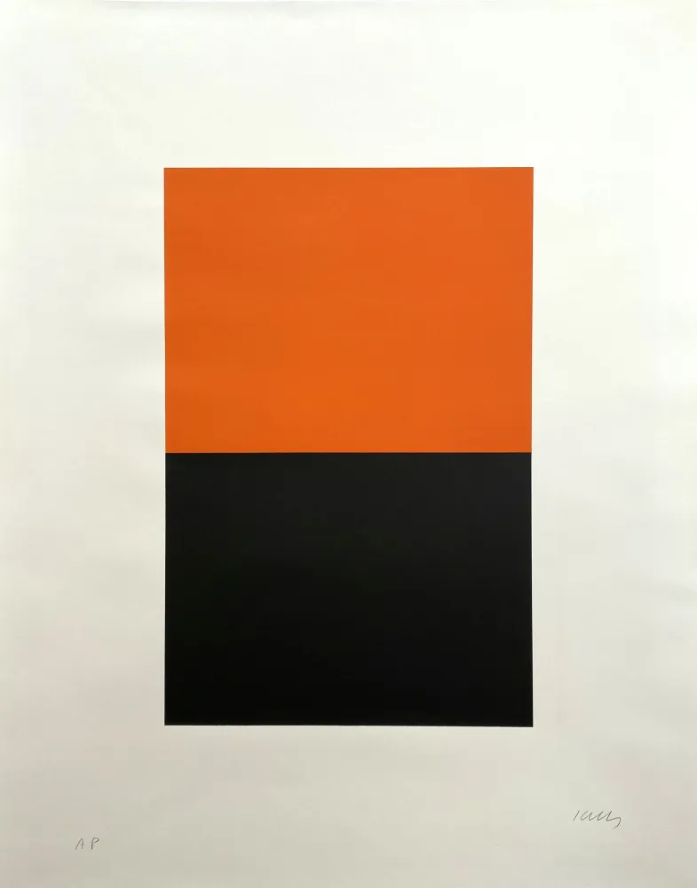 Lithografie Kelly - Untitled (Orange/Black)