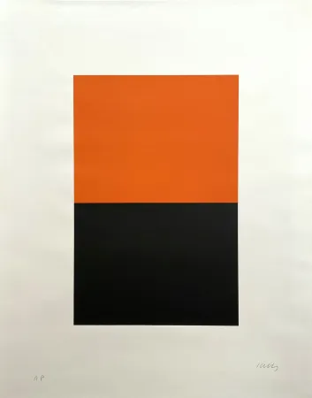 Lithografie Kelly - Untitled (Orange/Black)