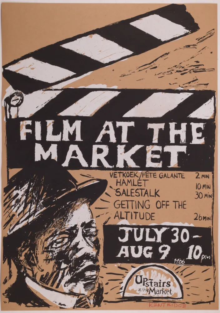 Zeefdruk Kentridge - Film at the Market