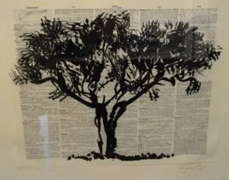 Linosnede Kentridge - Universal Archive Tree D