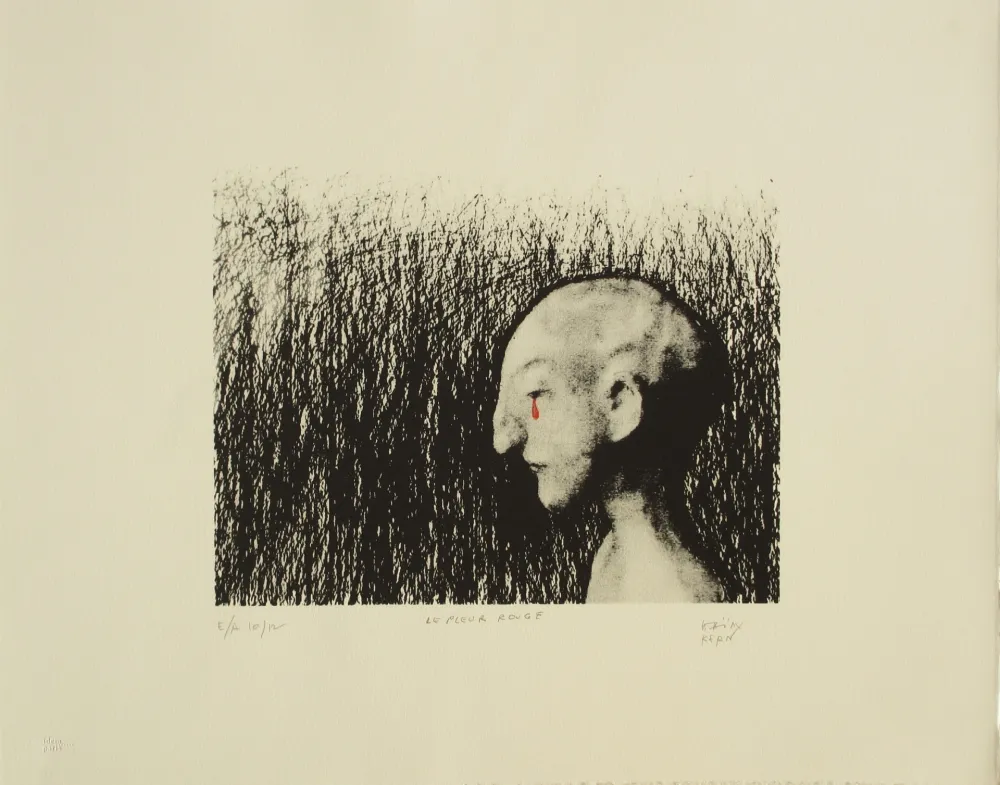 Lithografie Kern - Le pleur rouge