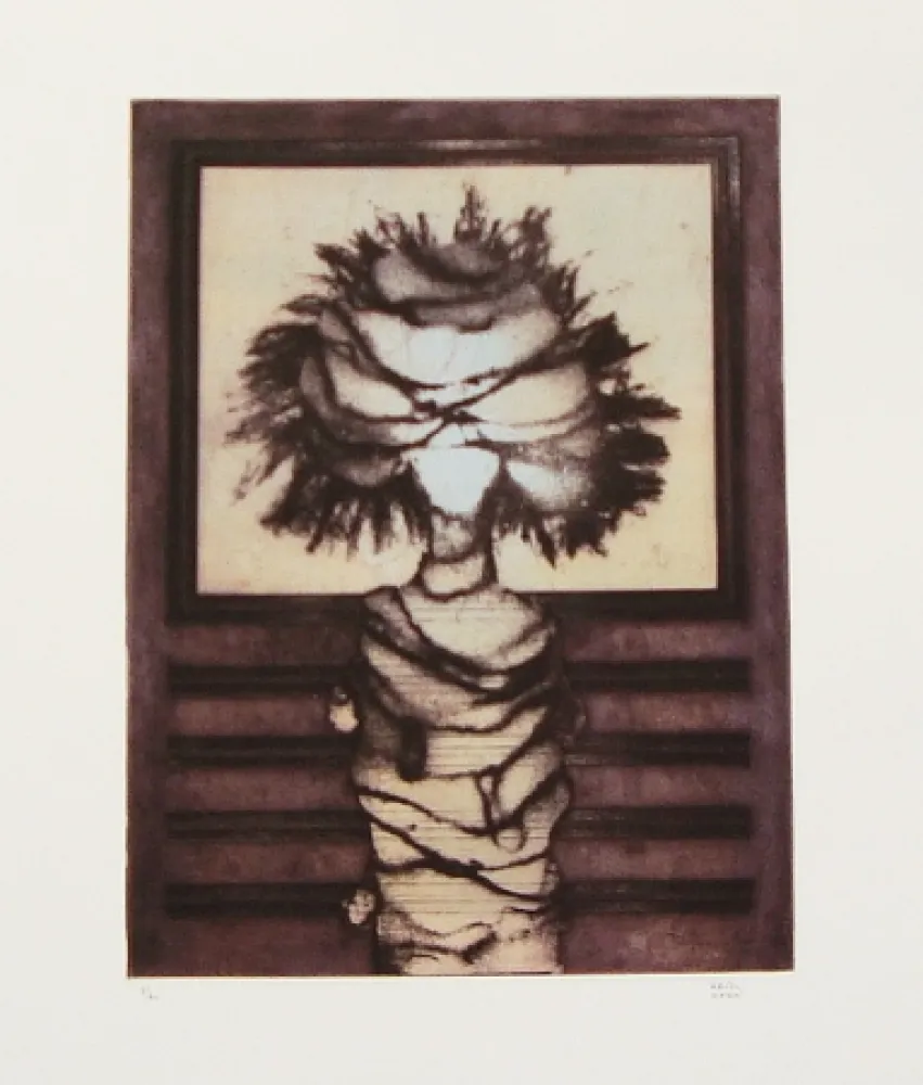 Ets En Aquatint Kern - Pleur bleu