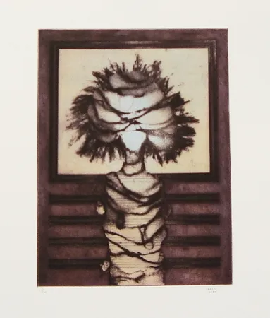 Ets En Aquatint Kern - Pleur bleu