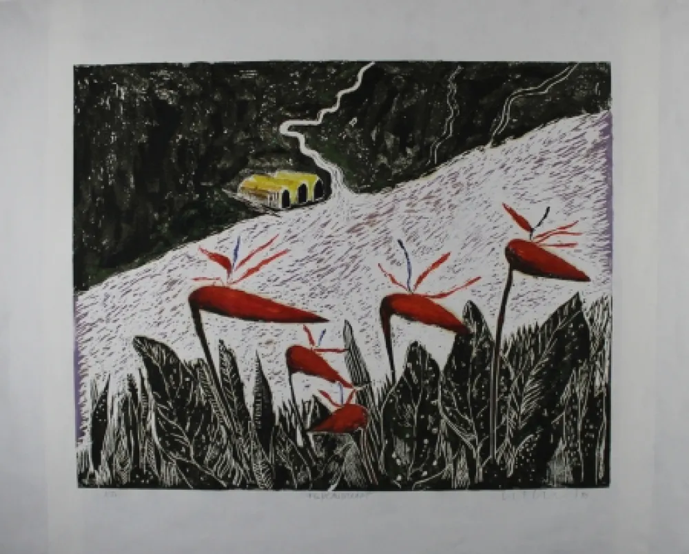 Ets En Aquatint Kettel - Flusslandschaft / River Landscape