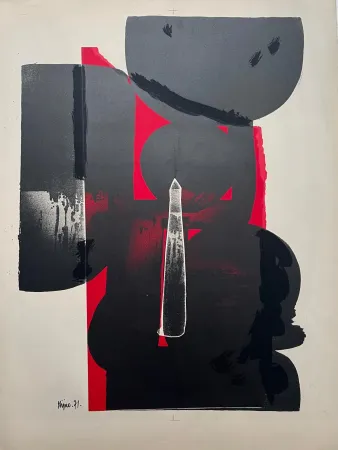 Lithografie Kijno - Composition