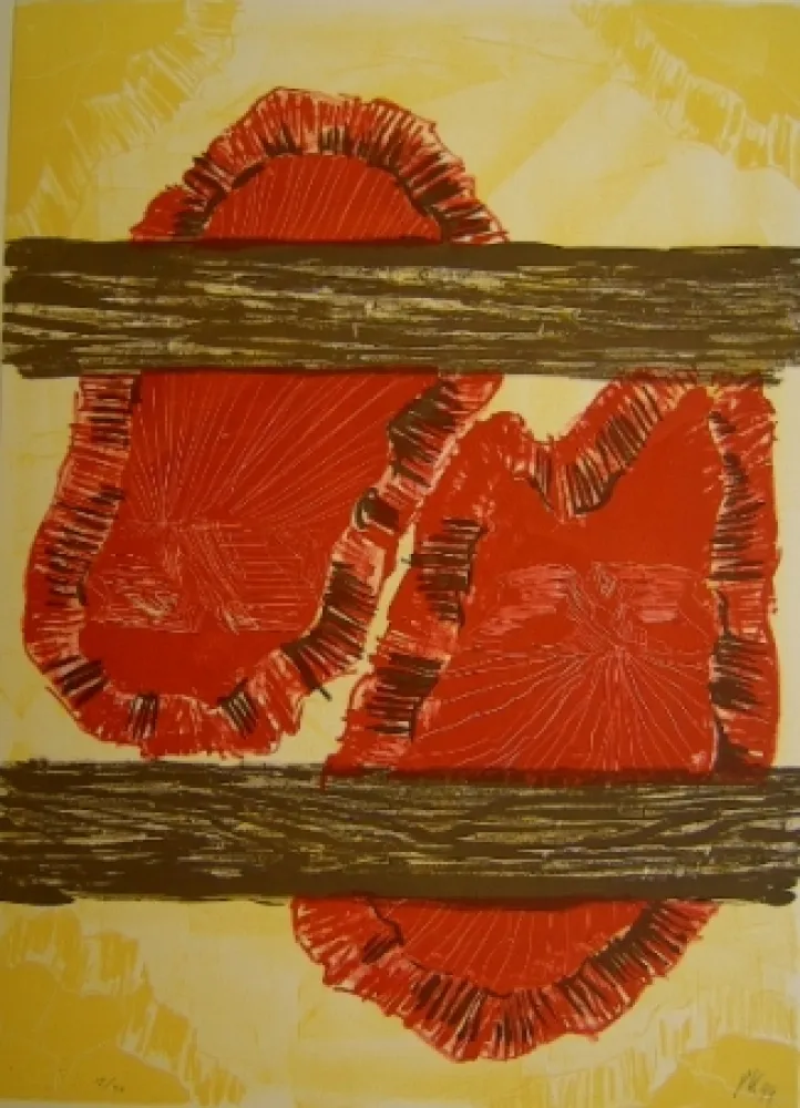 Lithografie Kirkeby - Erosion 2