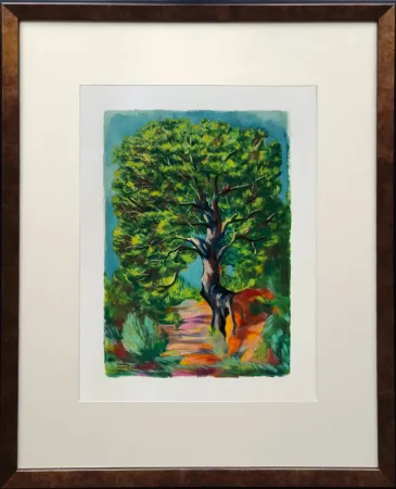 Lithografie Kisling - L’entrée du camp (The Entrance to the Camp)