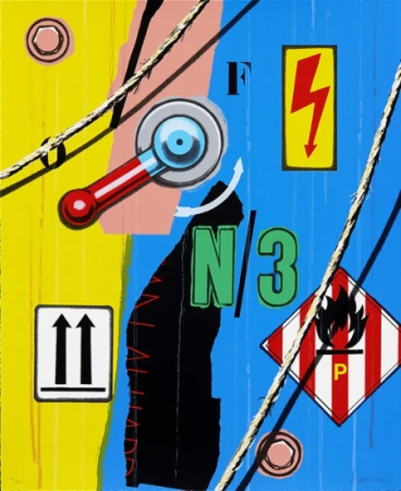 Zeefdruk Klasen - Haute tension flèches N/3