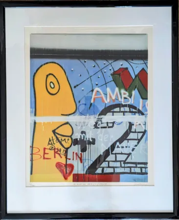 Lithografie Klasen - Peter Klasen  - The Berlin Wall / Le Mur de Berlin / Atome (circa 1980), Hand-Signed Original Lithograph
