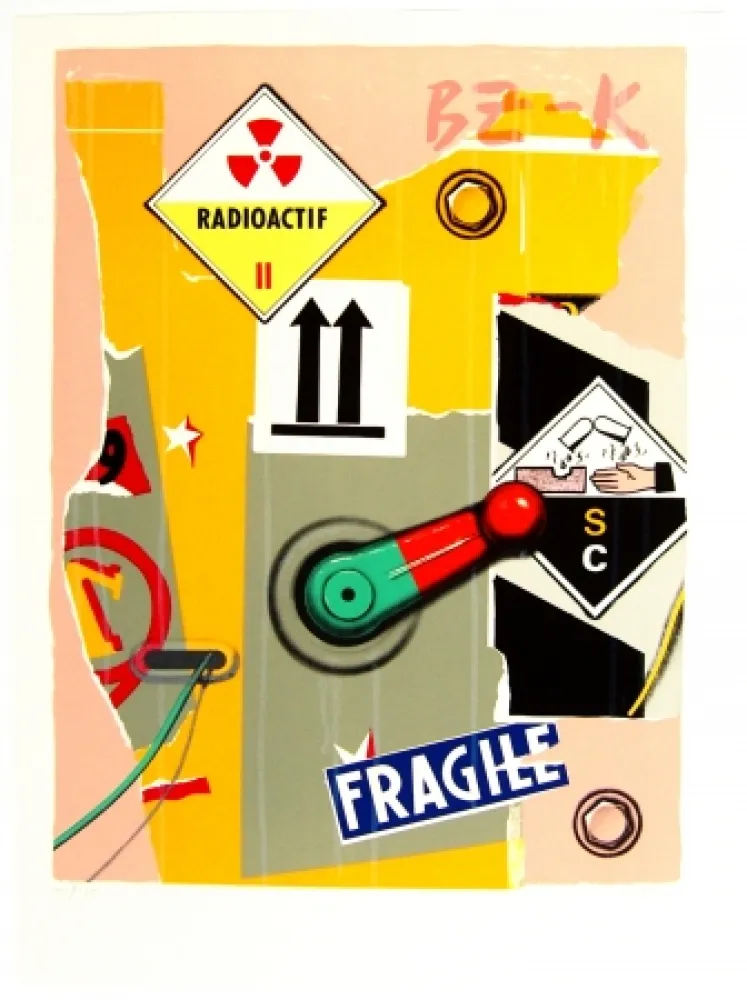 Lithografie Klasen - Radioactif fragile