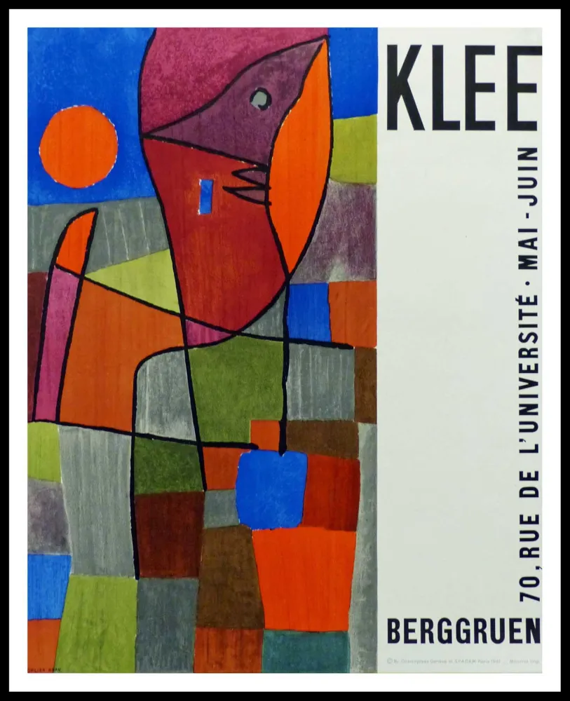 Lithografie Klee - Affiche originale Exposition Berggruen - Paul KLEE
