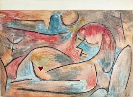 Lithografie Klee - SOMMEIL D'HIVER. Lithographie de 1938, signée dans la composition.