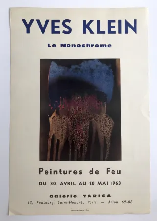 Poster Klein - Le monochrome Peintures de feu / Galerie Tarica