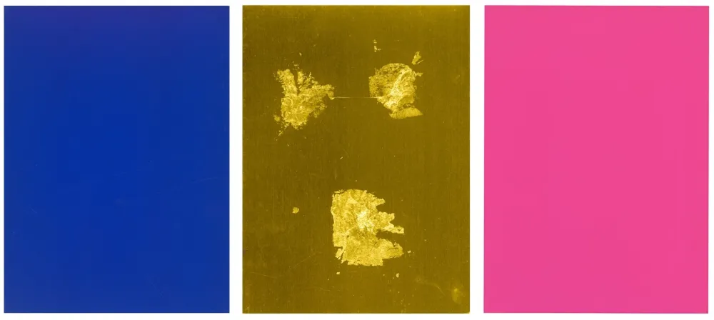 Zeefdruk Klein - Monochrome und Feuer (Krefeld Triptych)