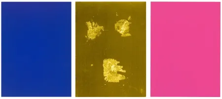 Zeefdruk Klein - Monochrome und Feuer (Krefeld Triptych)