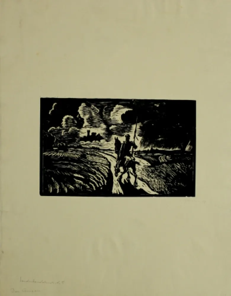 Houtsnede Klemm - Don Quixote