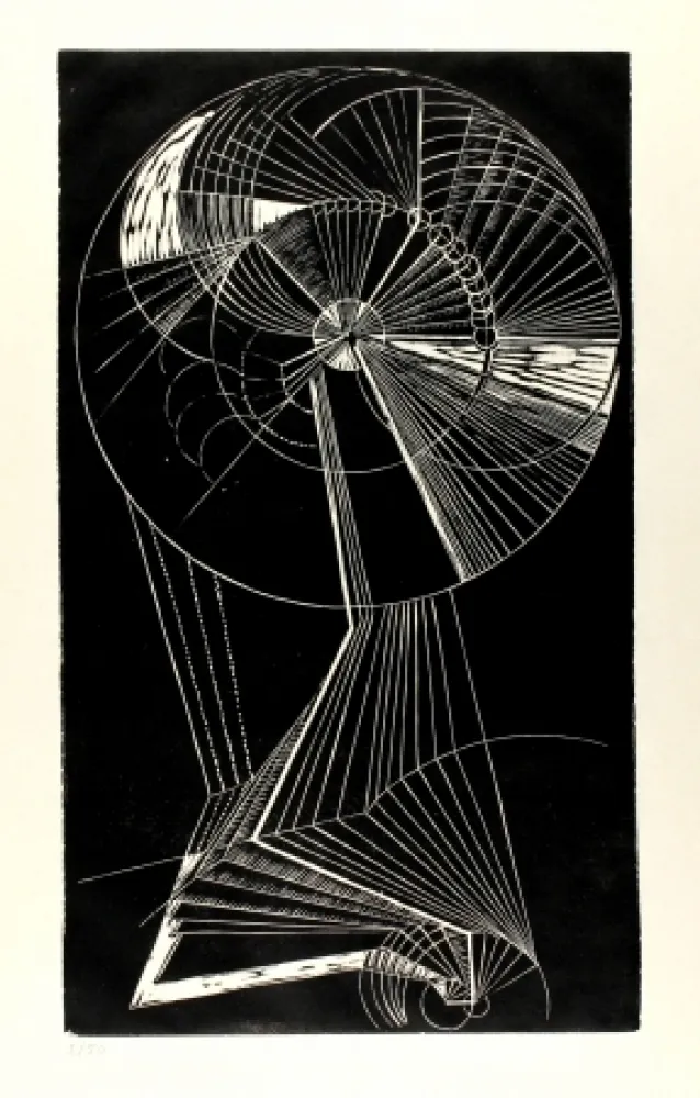 Linosnede Klien,  - Mensch in Bewegung (Moving Person)