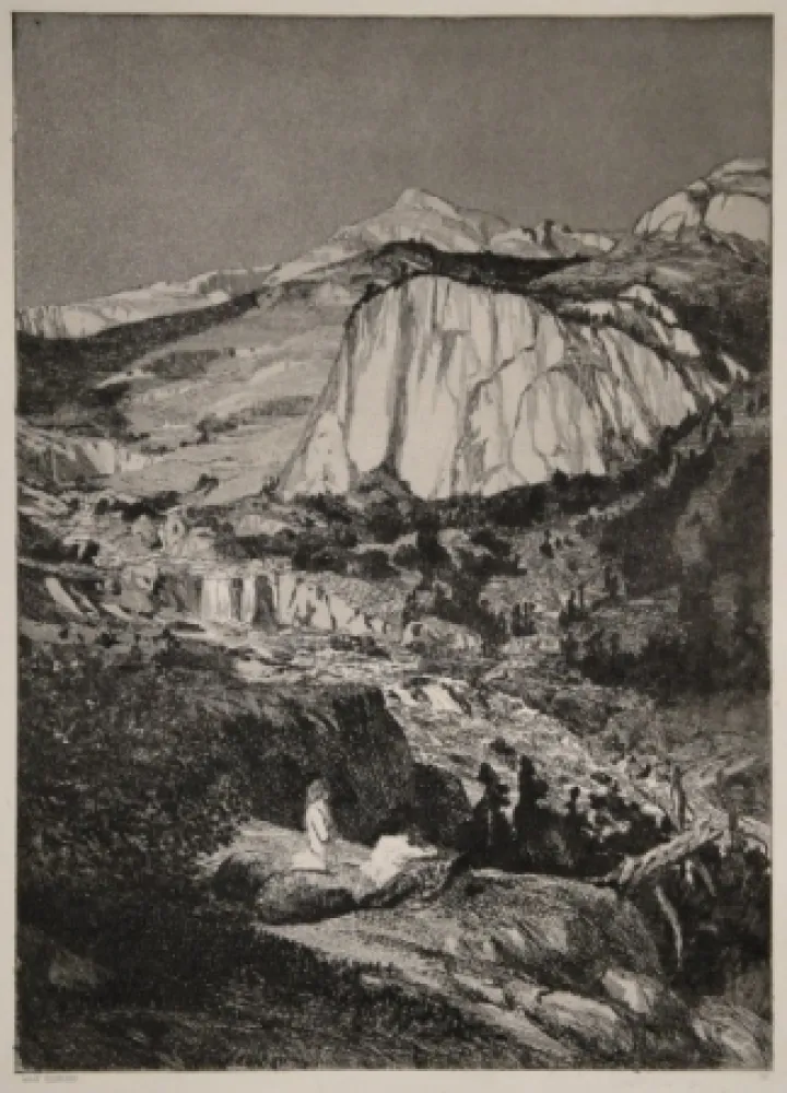 Ets En Aquatint Klinger - Mondnacht