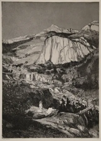 Ets En Aquatint Klinger - Mondnacht