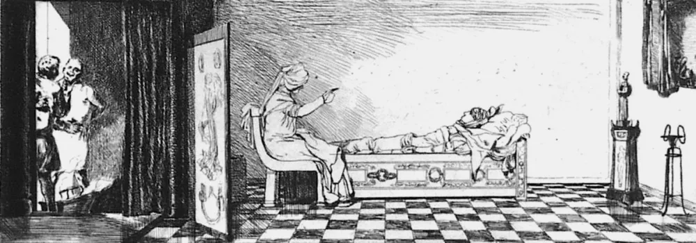 Ets En Aquatint Klinger - Piramo e Tisbe IV