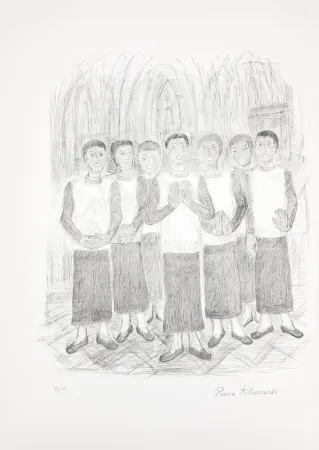 Lithografie Klossowski - Chorale de garçon (le choeur)