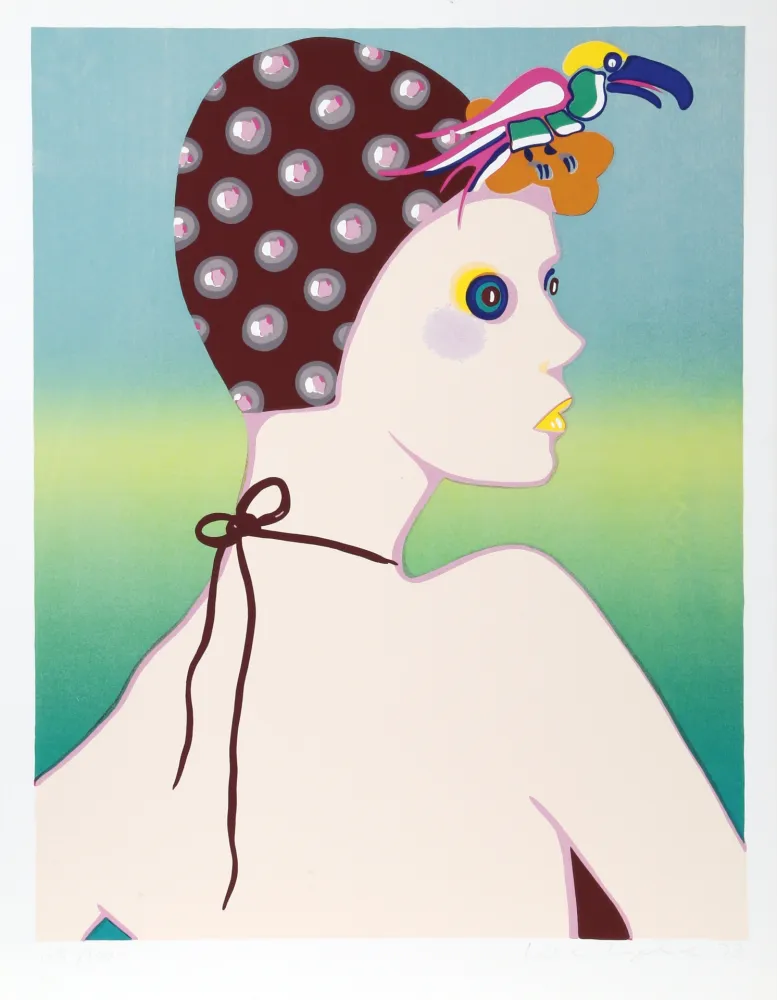 Zeefdruk Kogelnik - Crazy Bird