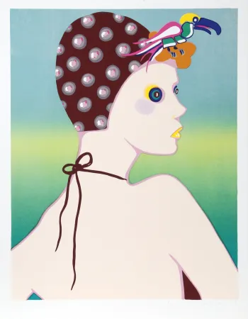 Zeefdruk Kogelnik - Crazy Bird