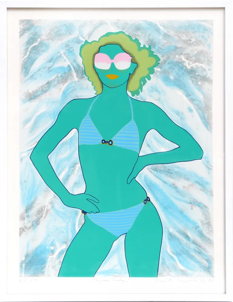 Zeefdruk Kogelnik - Green Lady