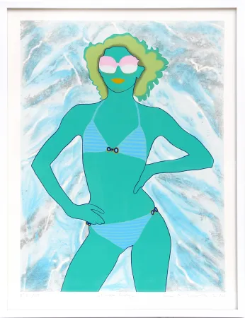 Zeefdruk Kogelnik - Green Lady