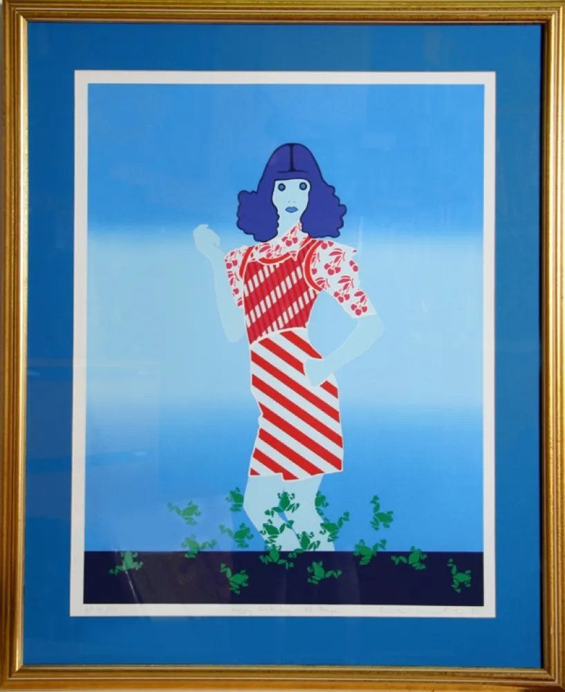 Zeefdruk Kogelnik - Happy Birthday Little Frogs