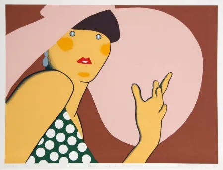 Zeefdruk Kogelnik - LADY WITH HAT