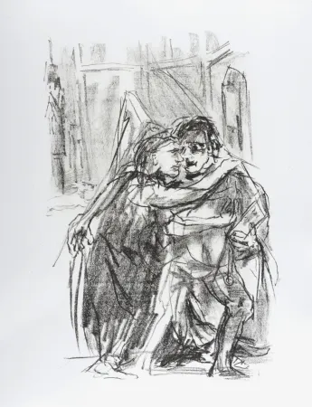 Lithografie Kokoschka - Goneril and Edmund, 1963
