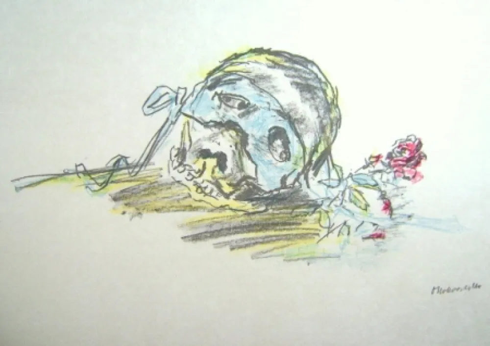 Lithografie Kokoschka - Le Bal Masqué