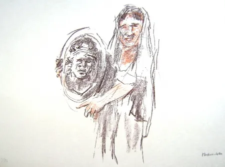 Lithografie Kokoschka - Le Bal Masqué