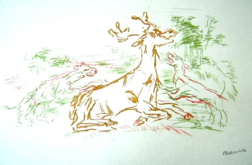 Lithografie Kokoschka - Le Bal Masqué