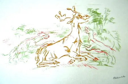 Lithografie Kokoschka - Le Bal Masqué