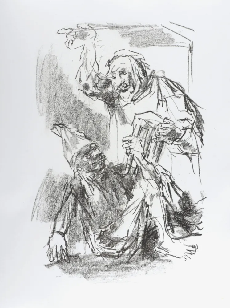 Lithografie Kokoschka - Lear and Fool, 1963