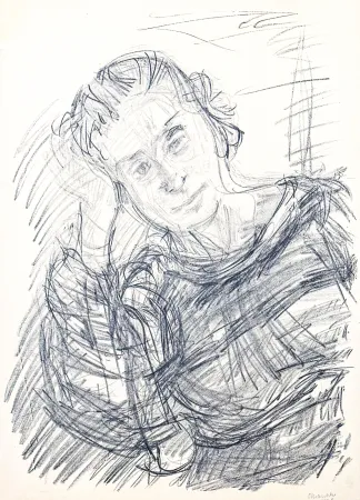 Lithografie Kokoschka - Oskar Kokoschka (1886–1980) - Madeleine - Lithograph on paper - 1920