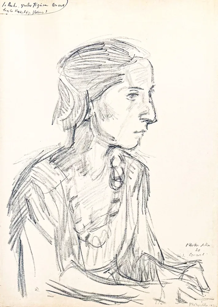 Lithografie Kokoschka - Oskar Kokoschka (1886–1980) - Madeleine - Lithograph on paper - 1920