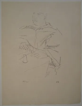 Lithografie Kokoschka - Papst Leo X