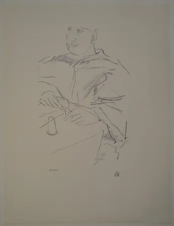 Lithografie Kokoschka - Papst Leo X
