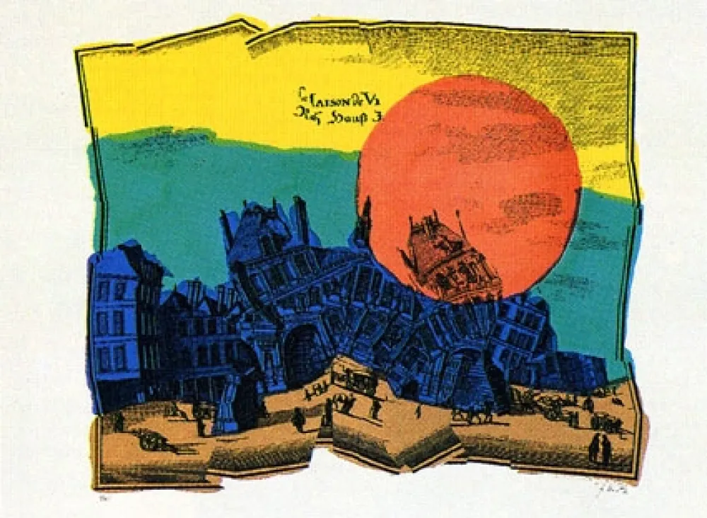 Lithografie Kolar - Château qui rêve